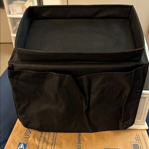 Black Foldable Storage Organizer For Arm Chair